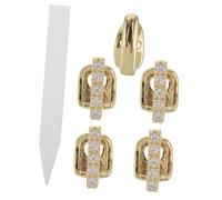 KOMBIUDA 5 pièces Grills Dentaires Dorés Hip Hop pour Femmes Accessoires de Bouche Légers et Brillants Style Unique pour Fêtes et Costumes