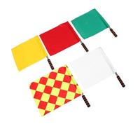 KOMBIUDA 5 Pièces indicateur de signal de main drapeaux de course Drapeaux d'assistant d'arbitre de football drapeau de l'arbitre drapeau d'arbitre de football