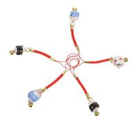 KOMBIUDA 5 pièces Pendentifs Chat Lot de Ornements Suspendus Maneki Neko Breloques Porte Clés et Accessoires Téléphone Décoration Miniature de Richesse