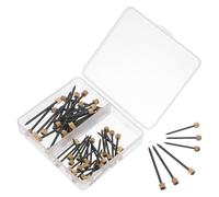 KOMBIUDA 50 Pièces Assortiment de 50 Clous Noirs à Tête en Cuivre Suspendre de Tableaux, Kit de Fixation Murale Polyvalent pour Cadres, Affiches et Œuvres D’Art, Adapté Plaques de Plâtre,