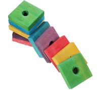 KOMBIUDA 50 Pièces Bloc à Mâcher pour Perroquet, Jeu DIY en Bois | Perruches et Petits Oiseaux, Exercice et Développement des Aptitudes, Accessoires de Cage Couleur Aléatoire