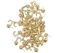 KOMBIUDA 50 pièces Crochets Punaise Métal pour Accrocher Photos Notes sur Panneau Liège Punaises Murales Pratiques et Légères Fixation Facile Sans Outils Usage Maison et Bureau