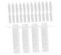 KOMBIUDA 50 Pièces de rangement support d'éventail pliable pochette à cordon cas de ventilateur à main de pour les fans pour ventilateur de fans Engrener blanche