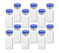 KOMBIUDA 50 Pièces Petites Fioles en Verre 3ml Réutilisables avec Bouchons, Flacons D'échantillonnage Compacts pour Industrie Pharmaceutique et Chimie