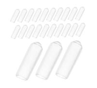 KOMBIUDA 500 Pièces Embouts Caoutchouc Flexibles pour Fil Métallique Protections de Tiges Filetées et Vis Capuchons Anti-poussière Transparents pour Crochets Porte-vêtements et Étagères