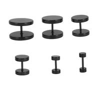KOMBIUDA 6 paires Boucles Oreilles Hommes Acier Barbell Style Punk Légères Confortables et Durables Variées