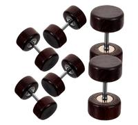 KOMBIUDA 6 pièces Boucles Oreilles Clous Bois et Acier Inoxydable Style Faux Gauges Haltère Petits Clous Oreille Minimalistes pour Homme et Femme Accessoires et Confortables