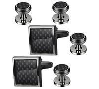 KOMBIUDA 6 pièces Boutons de Manchette Homme Ensemble Cuivre pour Chemise Française Costume Formel Mariage Fête Élégance