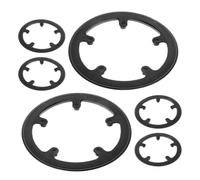 KOMBIUDA 6 Pièces Cache-manivelle de Vélo Noir en Plastique 40 Dents Structure à Cinq Trous, Protège-chaîne Robuste pour VTT et Vélo Urbain Débris et Dommages