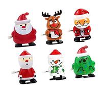 KOMBIUDA 6 Pièces Jouets à Remonter Noël Père Noël Miniatures Jouets et Créatifs pour Garçon Fille Compacte Matériau Sûr pour Fêtes et