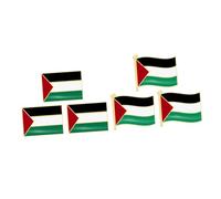 KOMBIUDA 6 pièces Lot de Broches Drapeau Palestine Métal Épingle pour Costume Homme Décoration Élégante et Résistante pour Vêtements et Accessoires