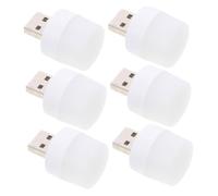 KOMBIUDA 6 pièces Lot de Lampes de Nuit LED USB Portables Lumières Ambiance Chaudes pour Chambre Lampe de Chevet USB Réutilisable et Résistante