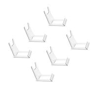 KOMBIUDA 6 Pièces Présentoir de Rangement pour Assiettes, Support Plastique | Montage sans Outil, Structure en Deux Pièces, Fente pour Carte Arrière, pour Vitrines et Musées
