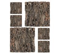KOMBIUDA 6 Pièces Reptile Cork Bark Background Panels Natural Textured Climbing Hiding Decor for Snake Enclosure and Bearded Dragon Terrarium