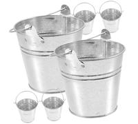 KOMBIUDA 6 pièces Seaux Métal avec Poignées Lot pour Bonbons et Snacks Seaux pour et Décorations de Table Conteneurs Multi Usages pour Événements