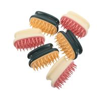KOMBIUDA 6 Pièces Shampoing massant brosse à pellicules brosse de cuir chevelu scalp massage brush masseur de traitements de à cheveux de massage de lady pp