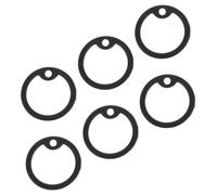 KOMBIUDA 6 pièces Silicone Military Id Tag Covers for Pets Mute Circles for Dog and Cat Identification Tags Noise-reducing Protective Sleeve