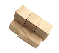 KOMBIUDA 60 Cubes en Bois de Pin Naturel à Monter Soi-même, Blocs Carrés Beige pour Bricolage DIY et Décoration, Pack de 3 Paquets de 20 Pièces Chacun