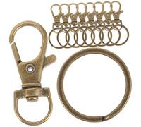 KOMBIUDA 60pièces Lot de Porte-clés Créatifs Métal avec Boucle Accessoires DIY pour Clés De Voiture Et Maison