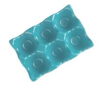 KOMBIUDA 6grilles Porte-œufs Céramique Pratique Avec Compartiments Boîte De Rangement Anti-glisse Pour Réfrigérateur Design Moderne Et Élégant Pour Organiser Vos Œufs Cuisine