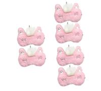 KOMBIUDA 6pièces Masque De Sommeil Peluche Masque Occlusif Cartoon Couvre-yeux Pour Adultes Pour Et Réparateur