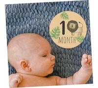 KOMBIUDA 7 Pièces Cartes Garçon Fille Signalétiques Mensuelles Double Face avec Animaux Mignons Pancartes Annonce Naissance pour Né Cadeau pour Parents et Shower