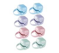 KOMBIUDA 8pièces Boîte à Sucettes Portable Pour Étui De Rangement Avec Poignée Conteneur Réutilisable Pour Tétines Et Accessoires Pour Et Sorties