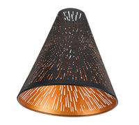 KOMBIUDA Abat-jour en Métal Noir et Or Gravé Feu D’artifice, Étagé, Compatible E27, Décoration Salon et Lampe de Chevet, Remplacement Abat-jour, Diamètre 4,2 Cm, Lot