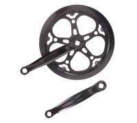 KOMBIUDA Accessoires de Remplacement pour vélos Pédalier Mono-Plateau pour vélo 52T 170mm 1 Set pour vélo de Piste Route Noir Fer