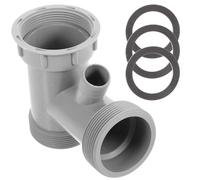 KOMBIUDA Adaptateur de Tuyau D'évier en Pp à Quatre Voies Connexion Double Bac et Joint Coudé, Accessoire la Cuisine Facile à Installer pour Remplacement