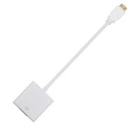 KOMBIUDA Adaptateur vers Vga 1080P Câble Convertisseur Vidéo Numérique en Analogique Plug and Play pour PC Portable Moniteur Bureau 9.45In Blanc ABS