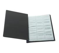 KOMBIUDA Album Porte-Pièces Commémoratives en Cuir PU Bleu, 10 Pages 250/120 Pochettes, Organisateur Compact pour Collection de Pièces, Jetons et Badges, Rangement Sécurisé pour