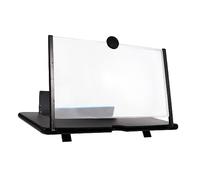 KOMBIUDA Amplificateur D'écran De Téléphone 12 Pouces Multifonctionnel pour Étudiants, Grossisseur D'écran Portable en Plastique Abs, Design Extractible, Noir, Support De Bureau pour Vision HD