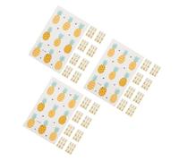 KOMBIUDA Ananas Tatouage 30 Pièces Ananas Stickers Autocollants De Bande Dessinée Décorations D'anniversaire D'ananas Tatouge Temporaire Cute Stickers Autocollant Cute Etiquette Autocollante Gommettes