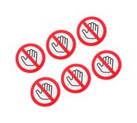 KOMBIUDA Autocollants D'avertissement de Sécurité « Ne Pas Toucher » Lot de 6 en Vinyle Autocollant Facile à Appliquer pour Machines et Jouets pour Écoles Maternelles et Usines