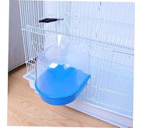 KOMBIUDA Bac Bain Oiseau Bleu avec Ouverture Supérieure et Entonnoir Bassin pour Perroquets et Petits Oiseaux Accessoire et pour Nettoyage Doiseaux Couleur Aléatoire
