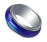 KOMBIUDA Bague Thermochromique pour Femme Homme Garçon Fille Anneau Changeant de Couleur Selon Humeur et Température Accessoire Mode Élégant
