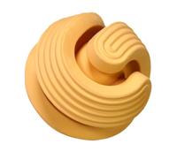 KOMBIUDA Balle distributrice de Nourriture pour Chien Orange Interactive à lécher et mâcher Stimulant Intelligence Diversion Chiots nettoie Dents favorise Jeu Actif intérieur extérieur