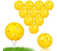 KOMBIUDA Balles D'entraînement de Golf Jaunes 24 Pièces en Plastique
