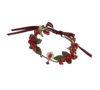 KOMBIUDA Bandeau de la couronne mode rose casque d'elfe floral pour femme dirigé couronnes de fleurs bandeau à fleurs pour filles accessoires de cheveux de fleurs casque de mariage en tissu