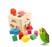 KOMBIUDA Bloc Perroquet Éducatif pour Petits Oiseaux Terrain de Jeu Créatif et pour Perruches Calopsittes et Perroquets Favorise Lexercice Développement des Compétences