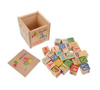 KOMBIUDA Blocs Bois Éducatifs ABC et Chiffres pour Tout Petits Interactif Dapprentissage Développement Créatif Apprentissage des Lettres Jeu de Construction Sûr