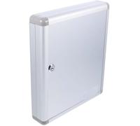 KOMBIUDA Boîte à Clés Murale en Alliage D'aluminium 24 Positions Argenté | Gestion des Clés, Fixation Murale, Armoire Sécurisée, Prévention des Pertes, Boîtier Mdf, Lot de 1 Set de Set