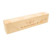 KOMBIUDA Boîte à Souvenirs Bois Cœur, Conservation Longue Durée, Coffret Maternité Compact pour Annoncer Grossesse aux Grands-parents et Famille, Idée Présent Symbolique