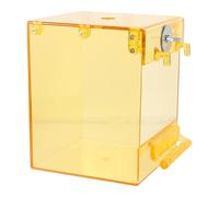 KOMBIUDA Boîte de Bain Suspendue Accessoire pour Cage D'oiseau pour Perroquets et Petits Oiseaux, Acrylique Transparent Jaune, Nettoie Efficacement Le Plumage
