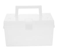 KOMBIUDA Boîte de Premiers Soins et Transparente Portable en PP Blanc Grosse Capacité, Facile à Transporter Stockage des Remède à Domicile