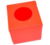 KOMBIUDA Boîte de Tombola Usage Multifonctionnel en Plastique Rouge Ouverture Ronde, pour Collecte Facile de Billets et Votes pour Jeux de Fête et Dons