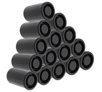 KOMBIUDA Boîtes de Pellicule Vides Bouchons pour Photographes, Design Cylindrique Léger en Plastique, Protection Poussière et Humidité, Rangement Film Photo Portable Noir, Coffret 50