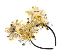 KOMBIUDA Bonne année des bandeaux nouveaux bandeaux 2026 Bandeau numéro 2026 accessoires pour cheveux du nouvel an chinois bandeau bonne année 2026 diadème du nouvel an 2026 Golden
