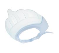 KOMBIUDA Bonnet de Garçon Fille Réglable Étanche avec Visière Protection Shampooing Couronne Double Bleu pour Garçon Fille